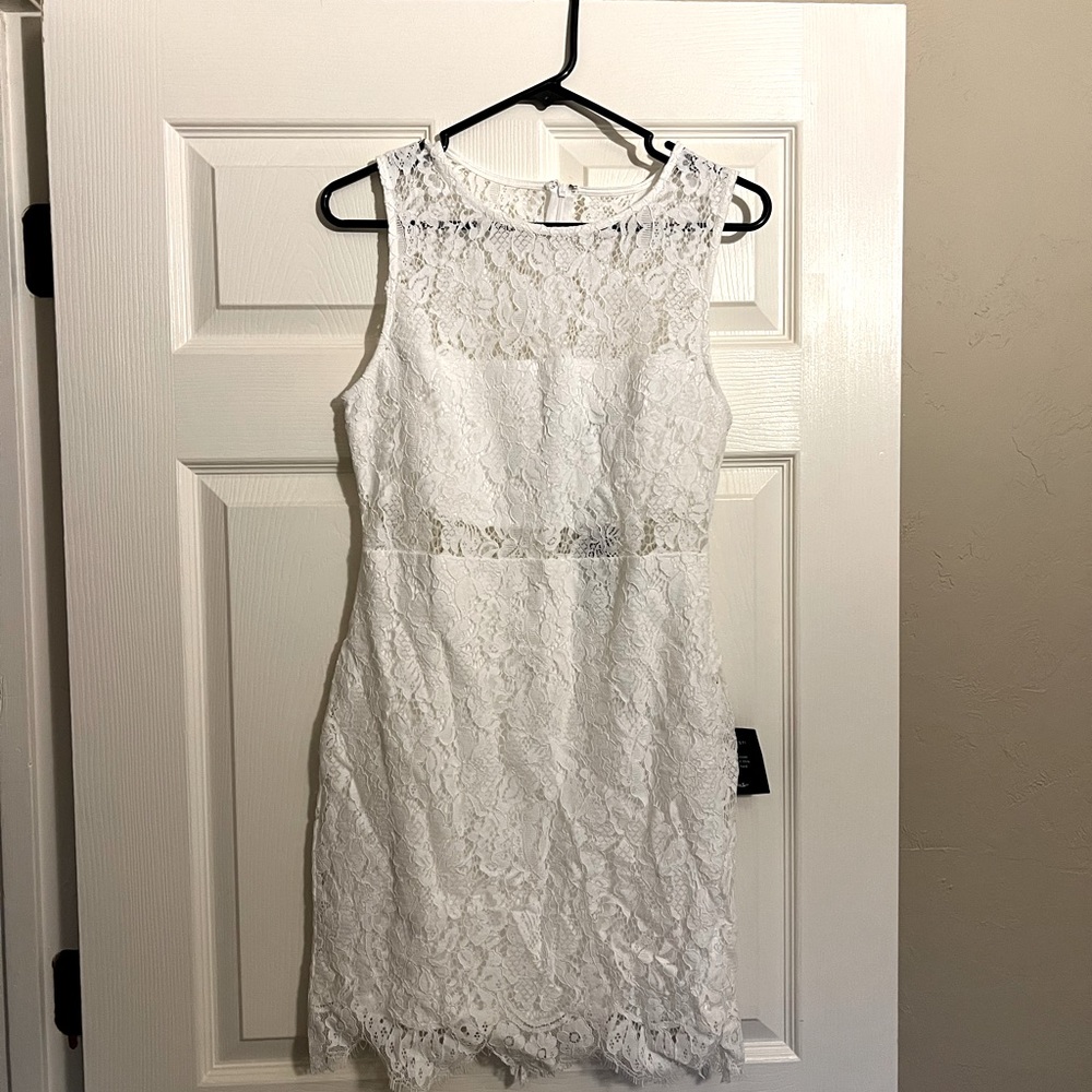 NWT Lulu’s White Midi Dress